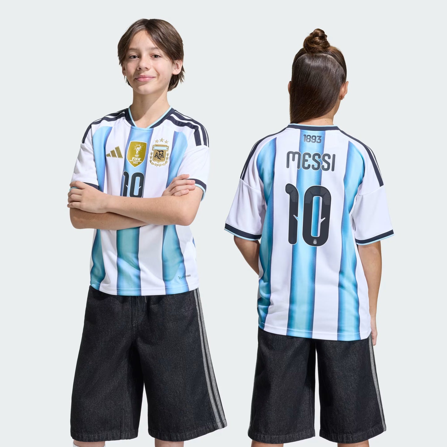 Camiseta de Messi de la Primera Equipación Argentina 26 Niño
